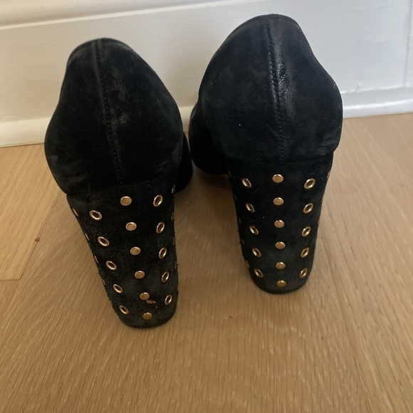 Kate Spade NY Black suede Mid Heel Pumps 8.5 - Picture 4 of 7